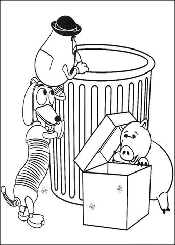 343x480 Mr Potato Head And Slinky Dog Toy Story Coloring Pages Preschool