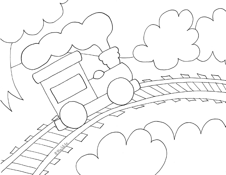 Toy Train Coloring Page 740x572 Toy Train Coloring Page