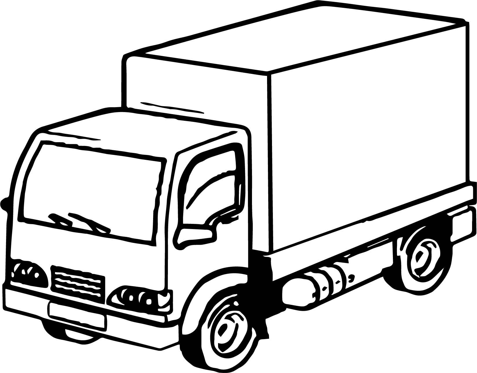 1645x1288 Job Truck Coloring Page Wecoloringpage
