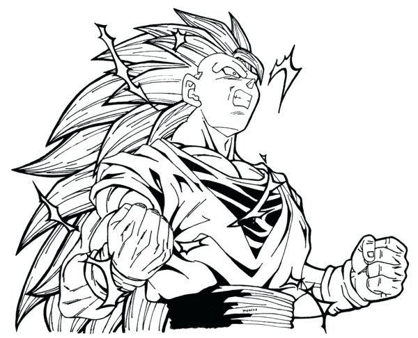 600x486 Goku Super Saiyan 3 Coloring Pages Free Coloring Pages