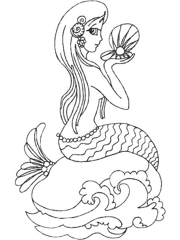 600x800 Kids N Fun 29 Coloring Pages Of Mermaid Traceable Mermaid