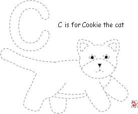 Trace And Color Pages For Cookie 275x227 Trace And Color Pages For Cookie