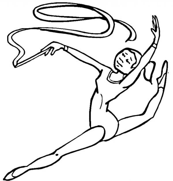 600x630 Gymnastic Colouring Pictures Royalty Free Track And Field Stock