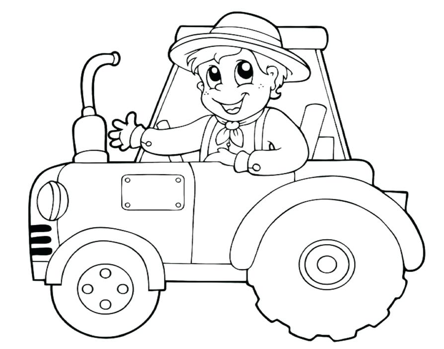 894x702 Tractor Coloring Pages Printable Printable Tractor Coloring Pages