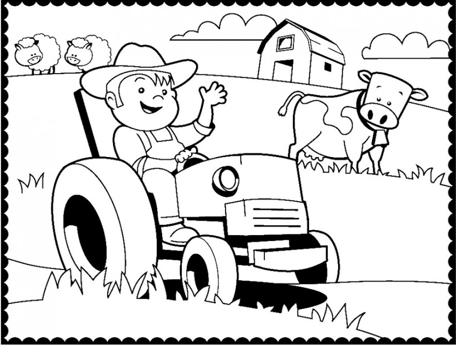 940x718 Extremely Creative Tractor Coloring Pages Printable Of A Steam