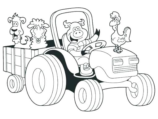 510x383 Coloring Pages Tractors Tractor Coloring Pages Picture New Tractor