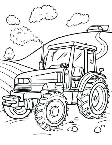 Tractor Coloring Page 392x507 Tractor Coloring Page