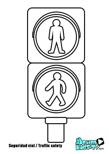 350x495 Traffic Light Coloring Page Traffic Light Coloring Pages Traffic