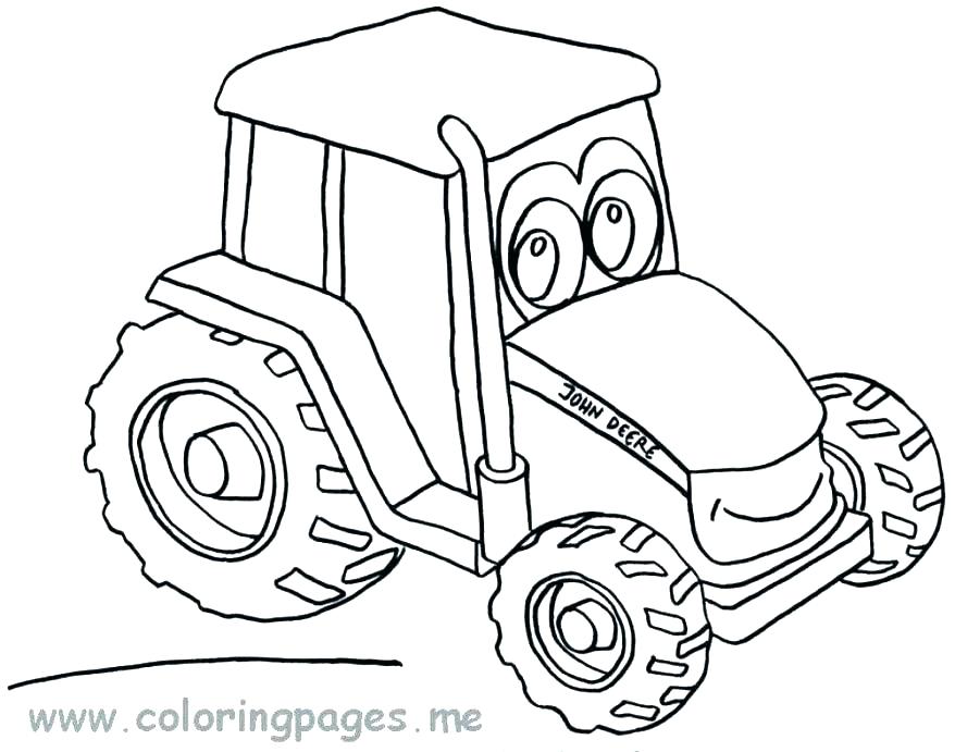878x691 Tractor Coloring Pages Combine Coloring Pages Best Tractor