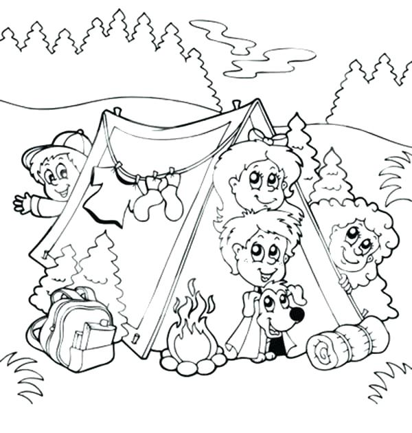 600x630 Camping Coloring Pages Camping Coloring Page From Happy Campers