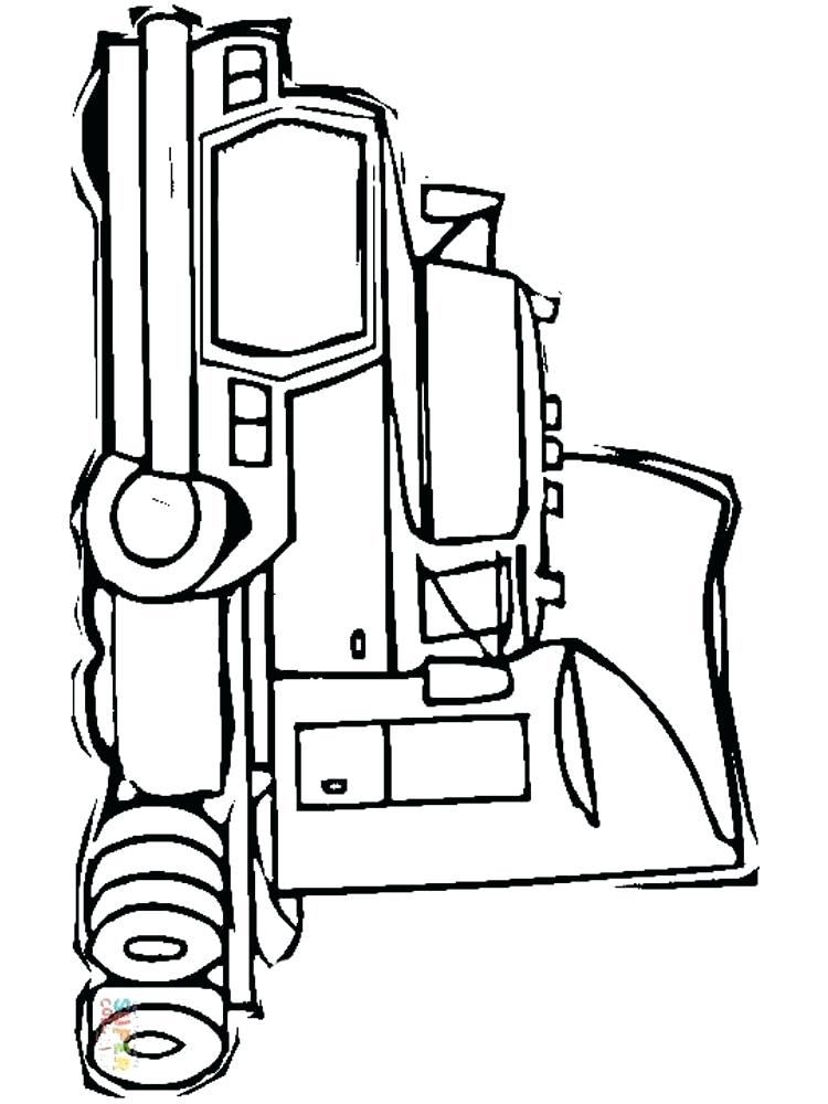 750x1000 Semi Truck Coloring Page