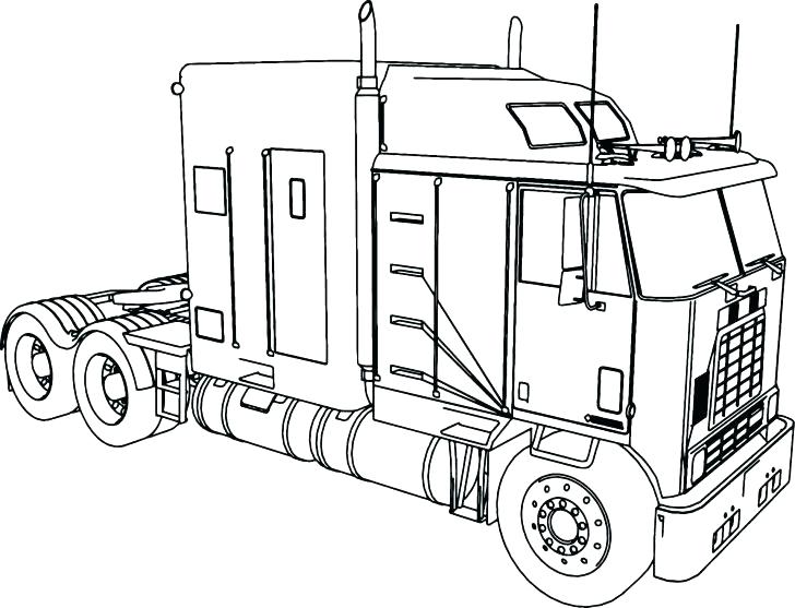 728x557 Semi Truck Coloring Page Shippa.co