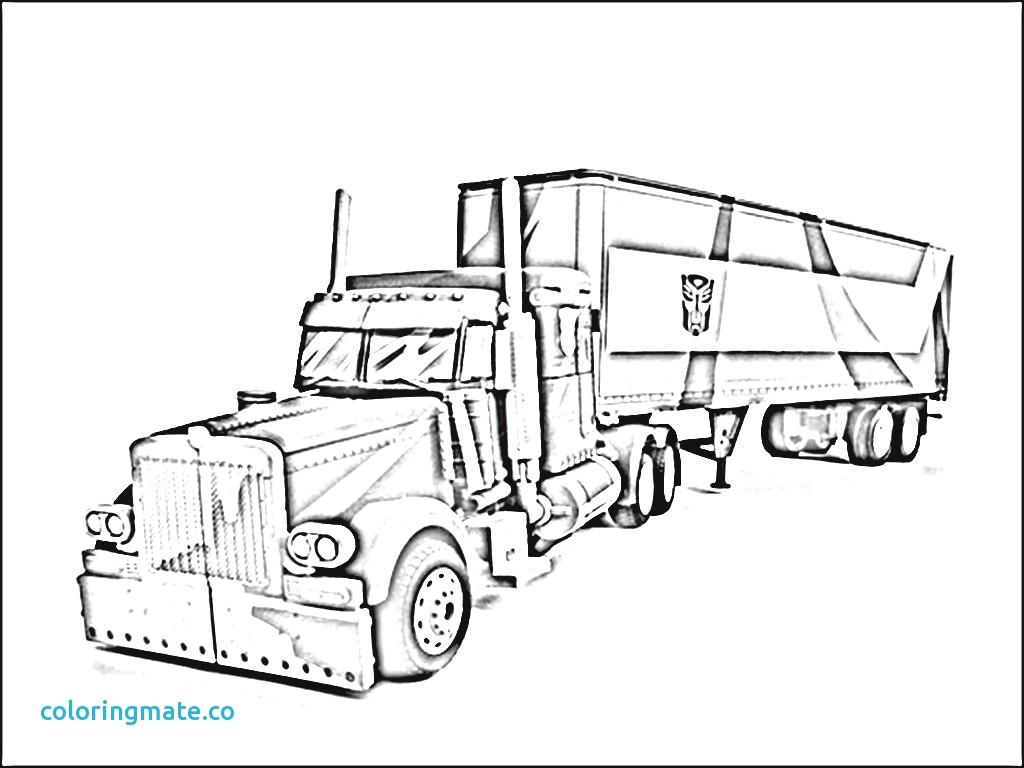 1024x768 Best Optimus Prime Truck Coloring Page Images