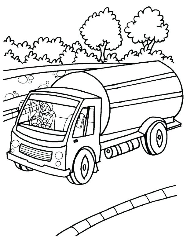 612x792 Ideas Horse Trailer Coloring Pages And Milk Tank Truck Coloring