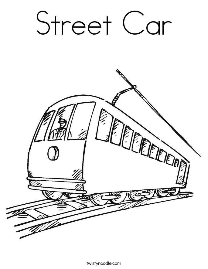 Street Car Coloring Page 685x886 Street Car Coloring Page