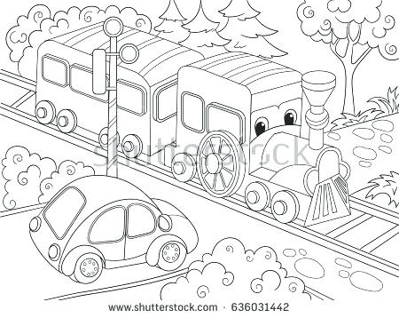 Bullet Train Coloring Pages Printable Cartoon Train Train Car 450x358 Bullet Train Coloring Pages Printable Cartoon Train Train Car