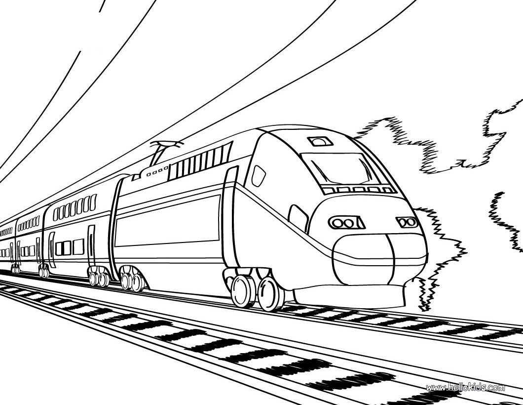 1060x820 Printable Train Coloring Pages For Kids