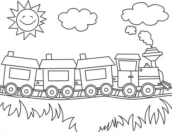 600x461 Toy Train Coloring Page At Train Coloring Page