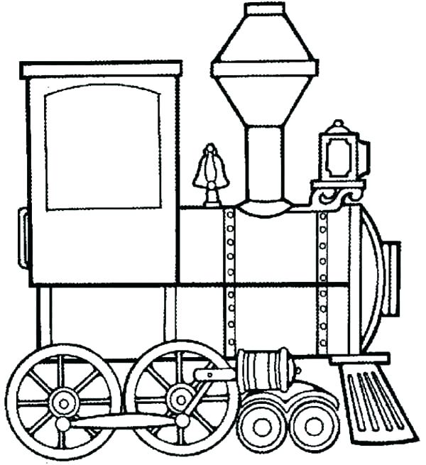 Surprising Train Engine Coloring Page 600x655 Surprising Train Engine Coloring Page