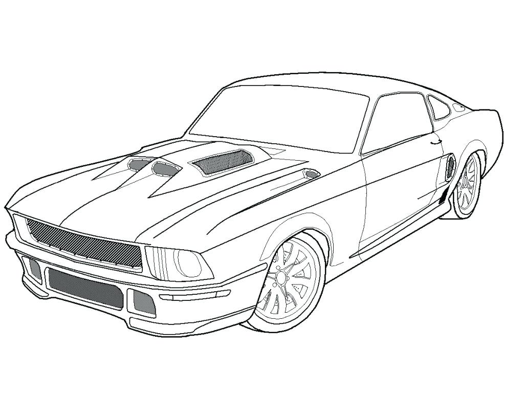 1024x768 Coloring Page ~ Classic Car Coloring Pages Trans Am Printable