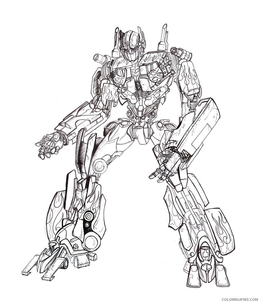 Transformer Coloring Pages Optimus Prime By Tophoid Coloring4free 828x965 Transformer Coloring Pages Optimus Prime By Tophoid Coloring4free