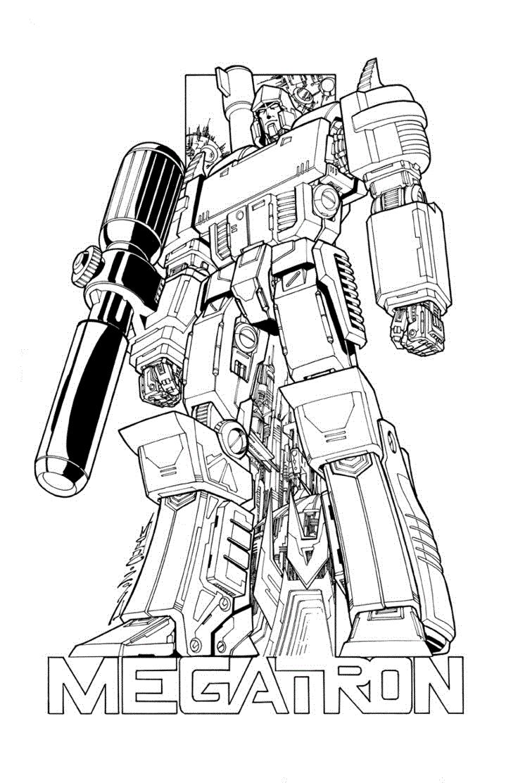 Transformers Coloring Pages Megatron