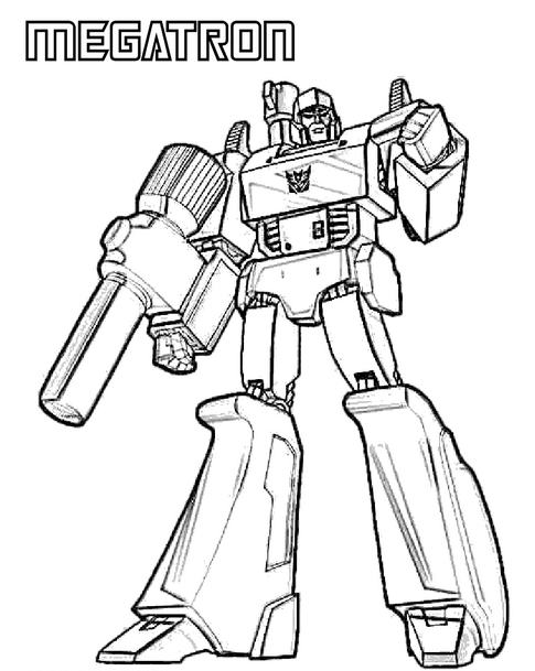 Transformers Megatron Coloring Page Amp Coloring Book 485x609 Transformers Megatron Coloring Page Amp Coloring Book