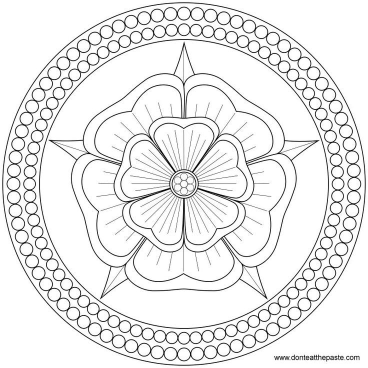 Rose And Pearls Mandala To Color Or Embroider Jpg Or Transparent 736x736 Rose And Pearls Mandala To Color Or Embroider Jpg Or Transparent