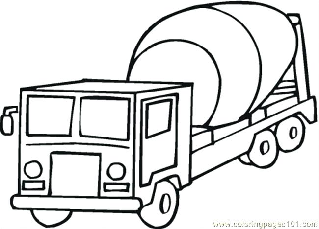 650x468 Transportation Coloring Pages Cement Mixer Coloring Page Coloring