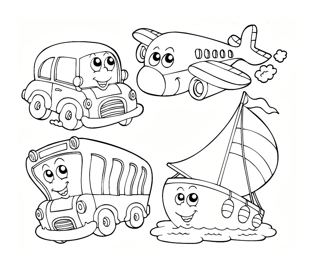 1088x921 Transportation Coloring Worksheets For Preschool Electric Scooters