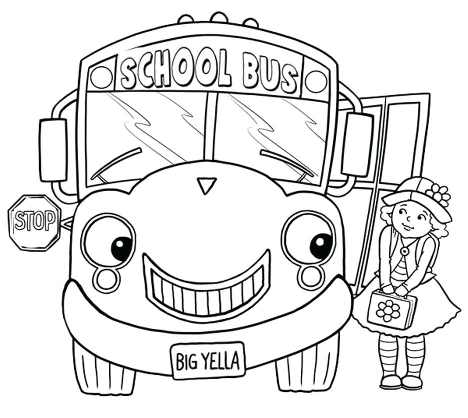 936x836 New School Bus Coloring Pages For Preschool For A Simple Outline
