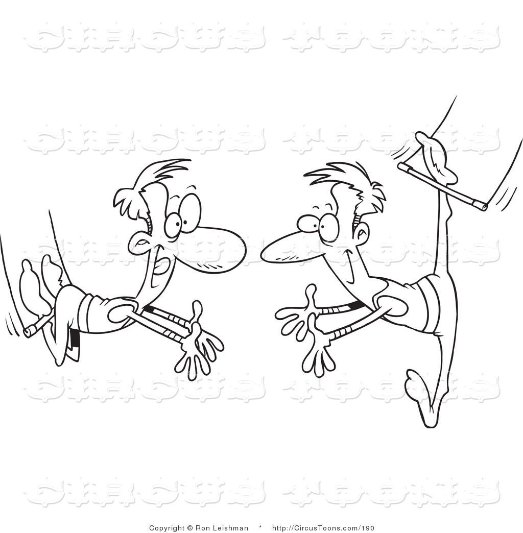 Circus Clipart Of A Coloring Page Design Of Trapeze Artists 1024x1044 Circus Clipart Of A Coloring Page Design Of Trapeze Artists