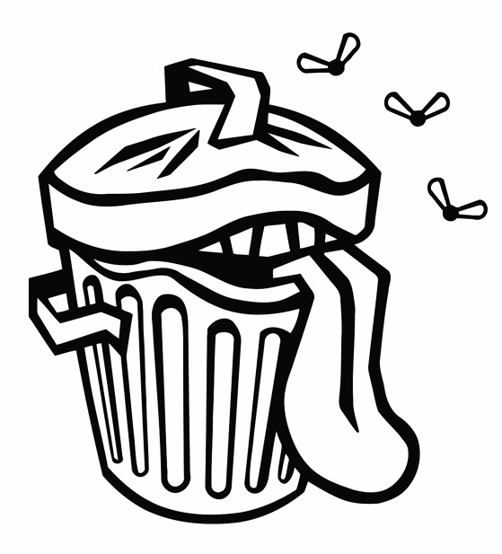 559x617 Tired Garbage Can Printable Image Illustration Sketch For Tired