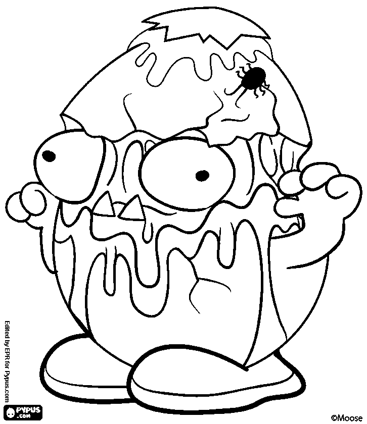 Trash Pack Coloring Pages Garbage Egg 726x840 Trash Pack Coloring Pages Garbage Egg