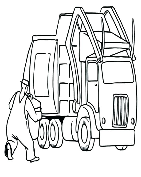 Trash Pack Truck Coloring Pages Garbage Truck Coloring Page Plus 600x753 Trash Pack Truck Coloring Pages Garbage Truck Coloring Page Plus