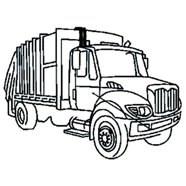 600x600 Coloring Pages Of Trucks Garbage Truck Printable Coloring Pages