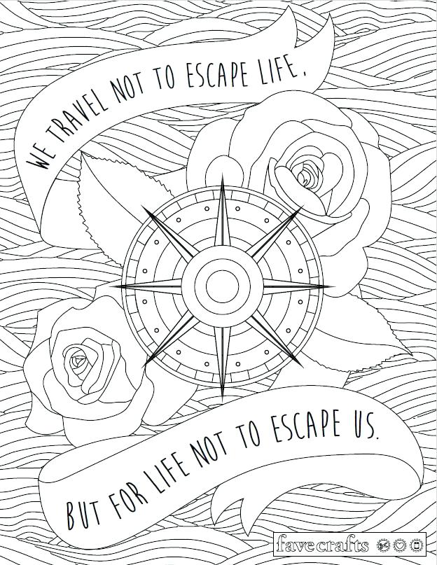 624x807 Travel Coloring Pages Travel Escape Adult Coloring Page Travel