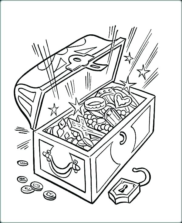 Treasure Box Coloring Page at GetColorings.com | Free printable ...