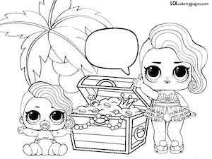 300x225 Treasure Found Treasure Coloring Page Lol Surprise Doll Coloring