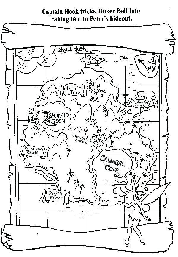 600x863 Treasure Coloring Pages Treasure Map Coloring Pages Captain Hook