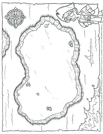 350x453 Treasure Map Coloring Sheet The Map Coloring Page Free Printable