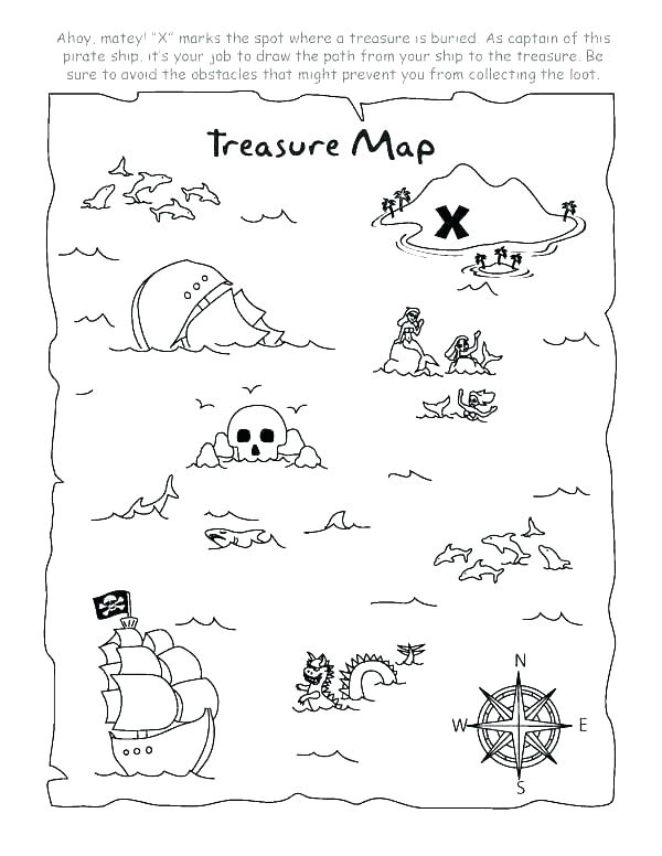 600x776 Jake And The Neverland Pirates Treasure Map Coloring Page Treasure