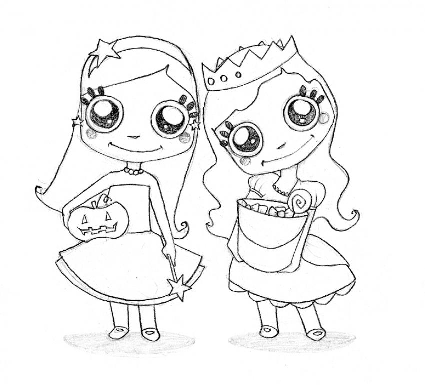 850x774 Trick Or Treating Coloring Pages