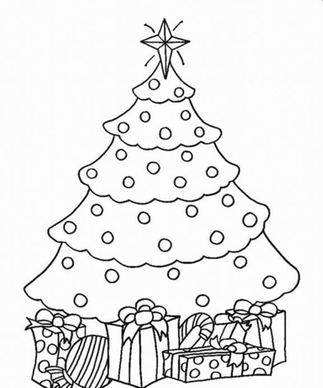 Christmas Tree Coloring Page 1029x1237 Christmas Tree Coloring Page