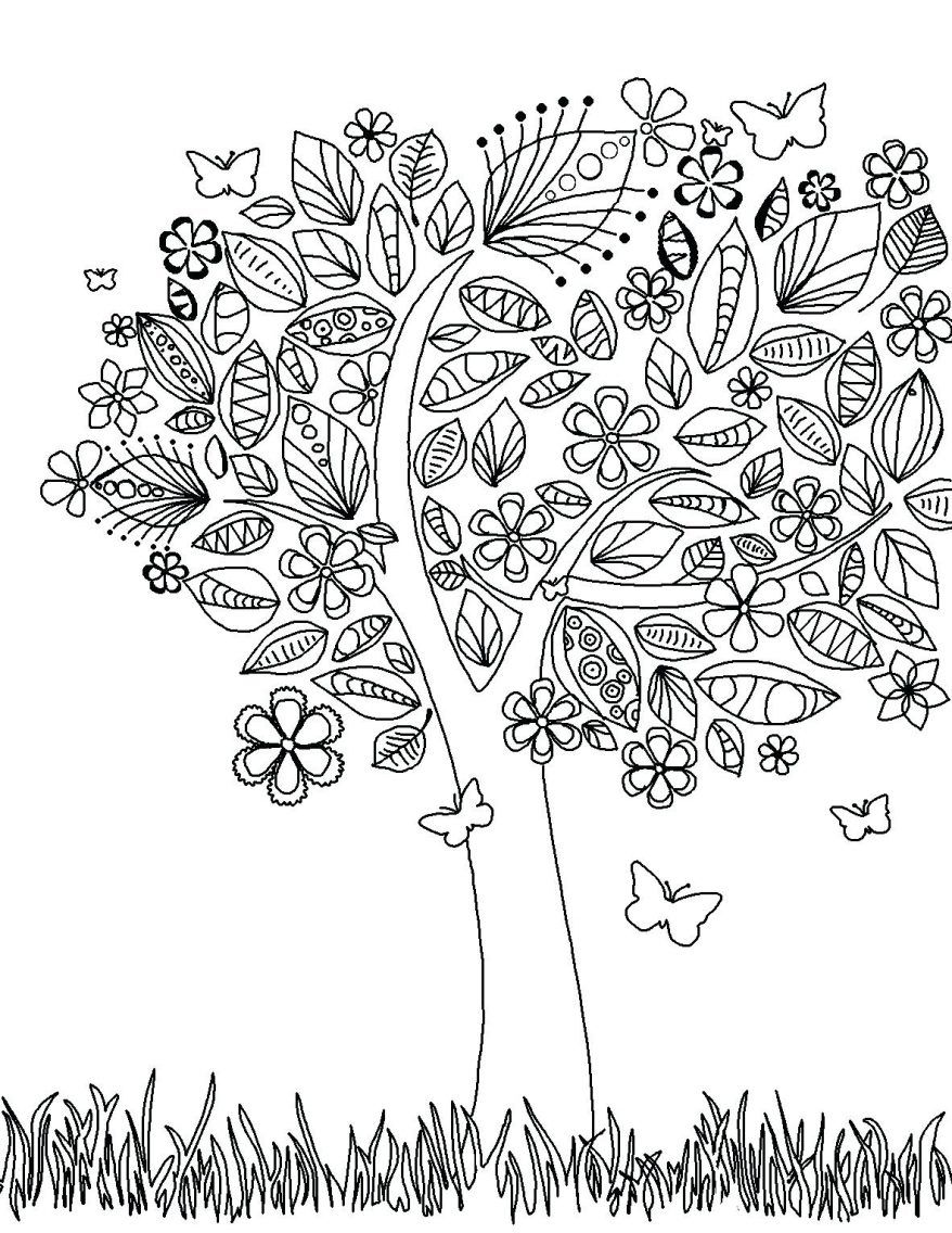 878x1136 Stunning Elephant A Tree Coloring Page Adult Astonishing