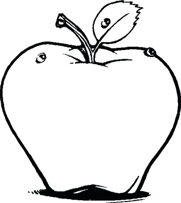 600x672 Apple Coloring Pictures Apple Coloring Pages Preschool Apple