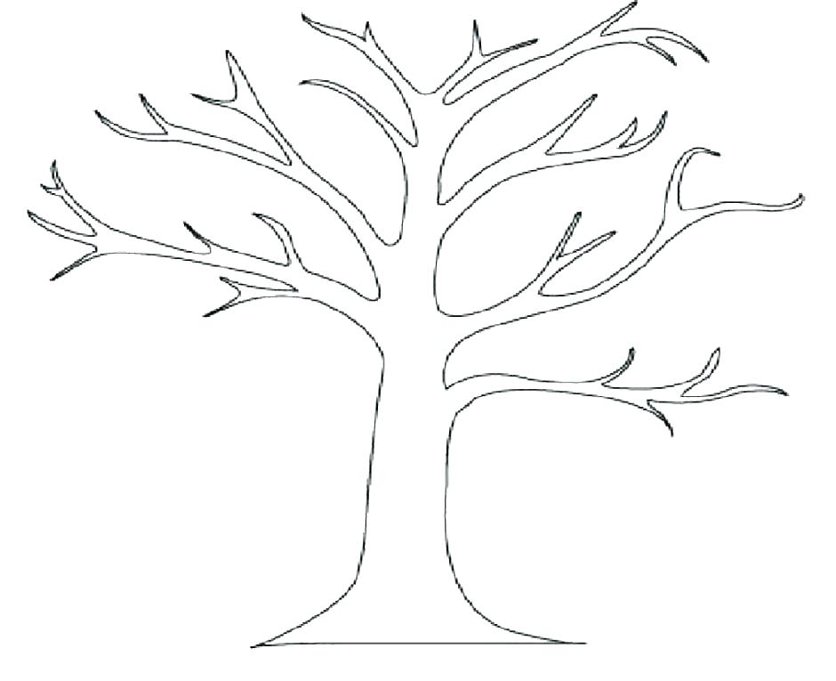940x765 Bare Tree Coloring Page X Bare Tree Outline Coloring Page Bare