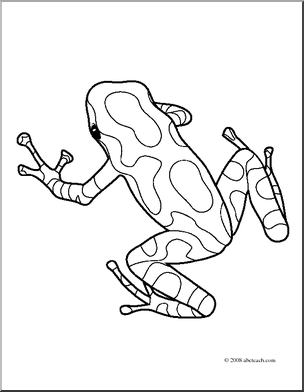 Clip Art Frogs Green Amp Black Poison Dart Frog (Coloring Page 304x392 Clip Art Frogs Green Amp Black Poison Dart Frog (Coloring Page