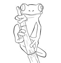 Free Printable Frog Coloring Pages For Kids Line Drawings 200x205 Free Printable Frog Coloring Pages For Kids Line Drawings