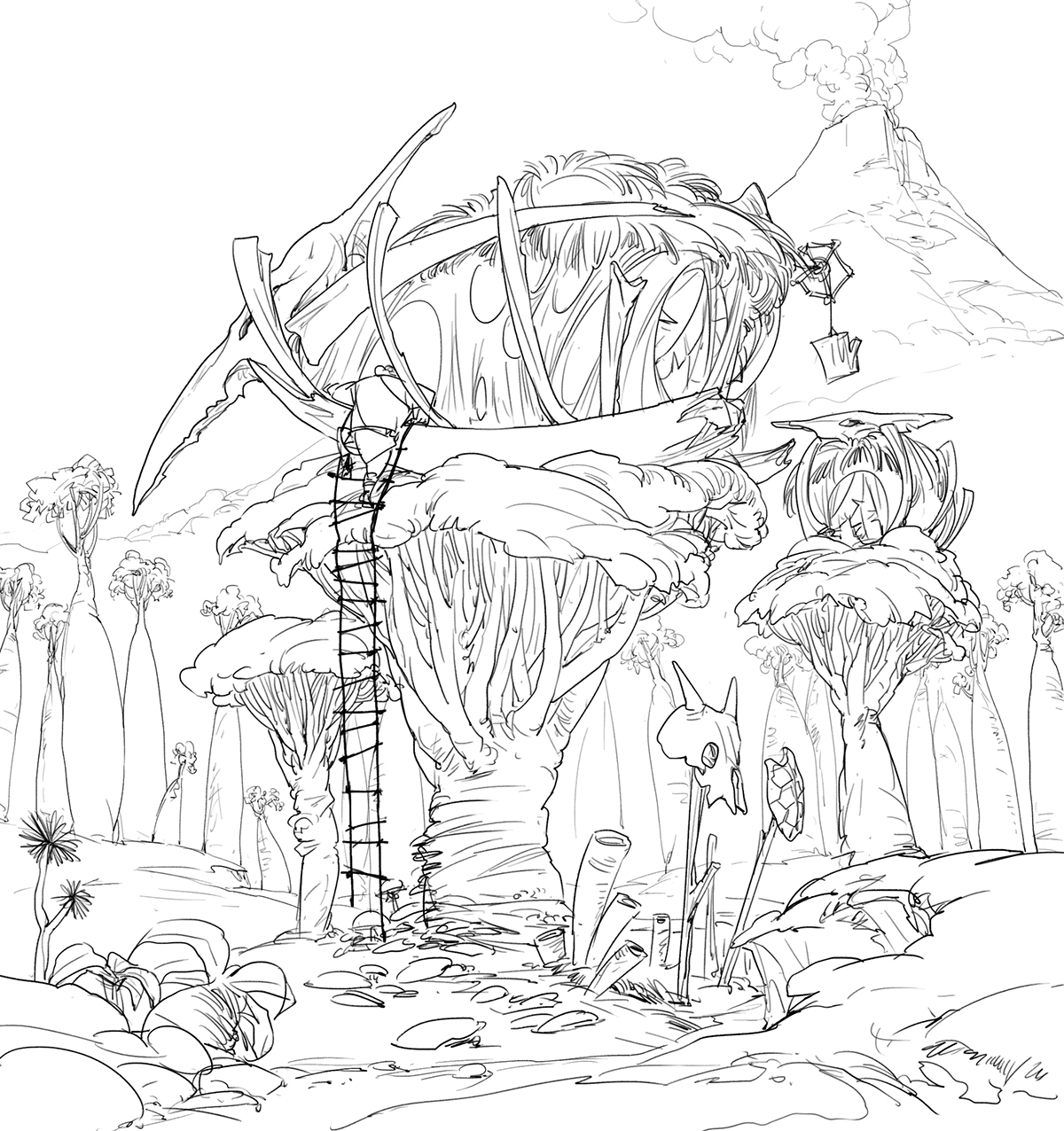 1200x1276 Tree House Coloring Pages Printable Coloring For Kids 2018